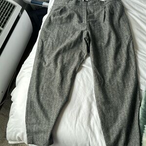 Babaton (aritzia) grey work pants.